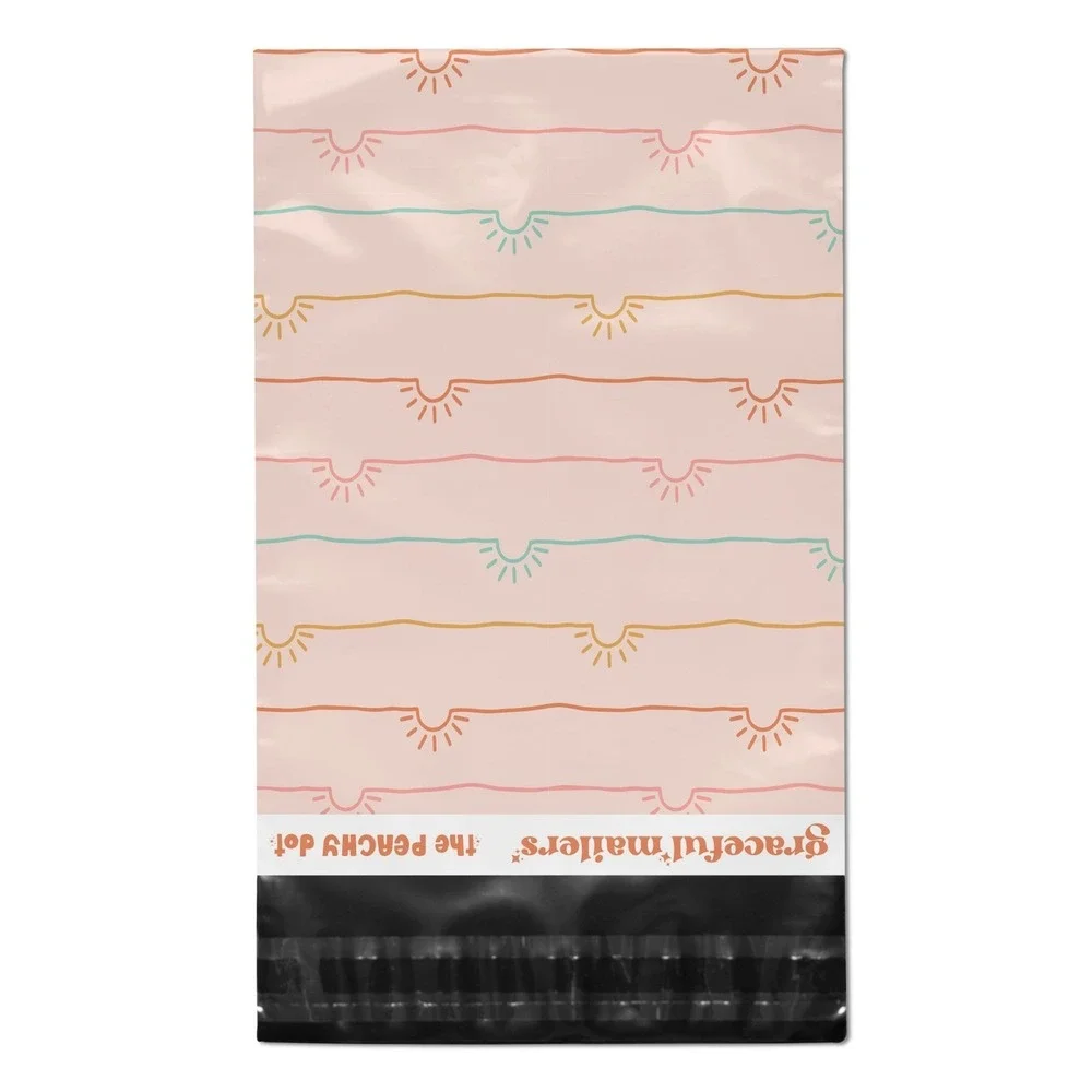 Pink Sunshines Poly Mailers 10x13 Inch‎ 100 Pack Shipping Supplies Hippie